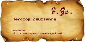 Herczog Zsuzsanna névjegykártya